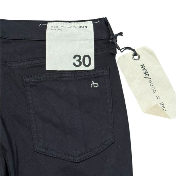 NWT! Rag & Bone Black Plush Jean Skinny Legging - Size 30 (MSRP $190) - Picture 14 of 16